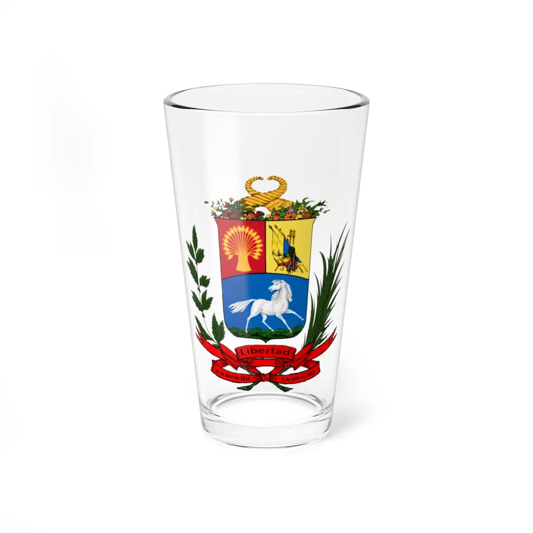 Escudo de Venezuela 1836-1863 (United States) (Coat of Arms) Pint Glass 16oz 16oz - Go Mug Yourself