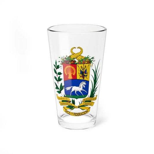 Escudo de Venezuela 1864-1871 (United States) (Coat of Arms) Pint Glass 16oz 16oz - Go Mug Yourself