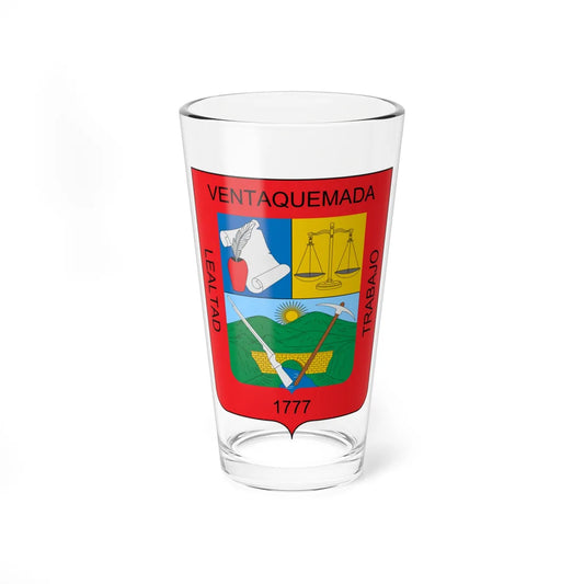Escudo de Ventaquemada (Colombia) (Coat of Arms) Pint Glass 16oz 16oz - Go Mug Yourself