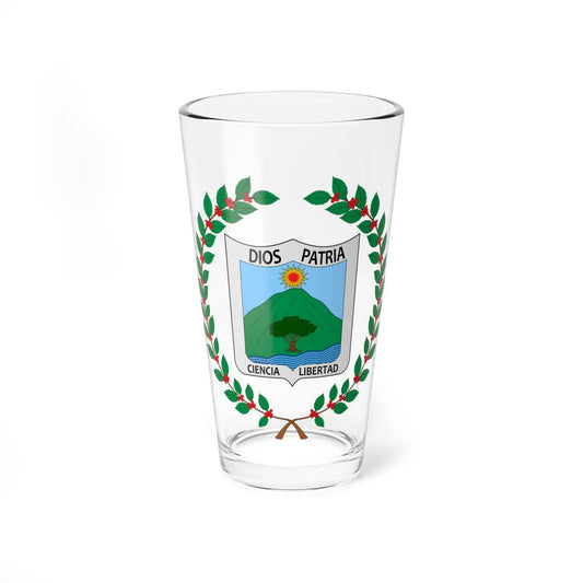 Escudo de Vergara Cundinamarca (Colombia) (Coat of Arms) Pint Glass 16oz 16oz - Go Mug Yourself