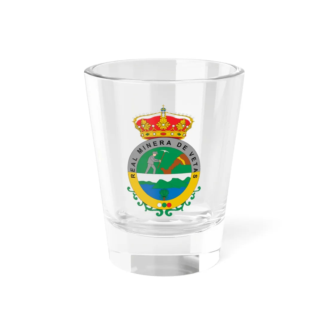 Escudo de Vetas Santander (Colombia) (Coat of Arms) Shot Glass 1.5oz 1.5oz - Go Mug Yourself