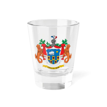 Escudo de Viña del Mar (Chile) (Coat of Arms) Shot Glass 1.5oz 1.5oz - Go Mug Yourself