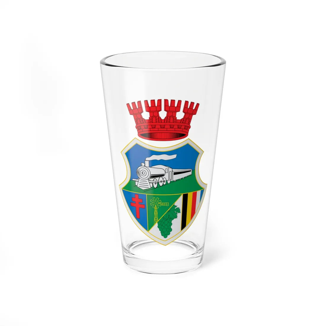 Escudo de Villa Alemana (Chile) (Coat of Arms) Pint Glass 16oz 16oz - Go Mug Yourself