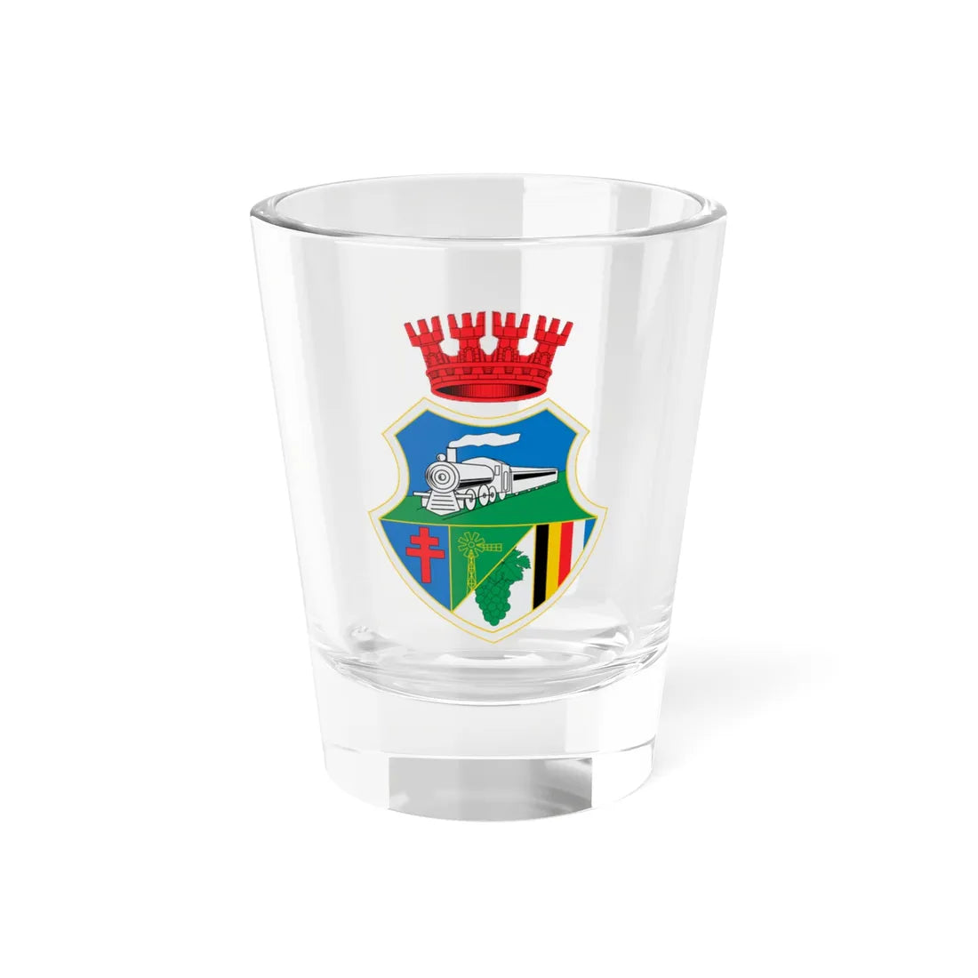 Escudo de Villa Alemana (Chile) (Coat of Arms) Shot Glass 1.5oz 1.5oz - Go Mug Yourself