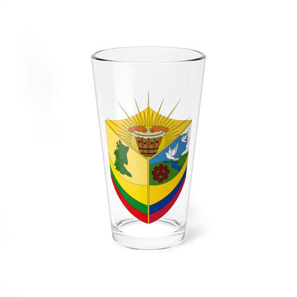 Escudo de Villa Rica - Cauca (Colombia) (Coat of Arms) Pint Glass 16oz 16oz - Go Mug Yourself