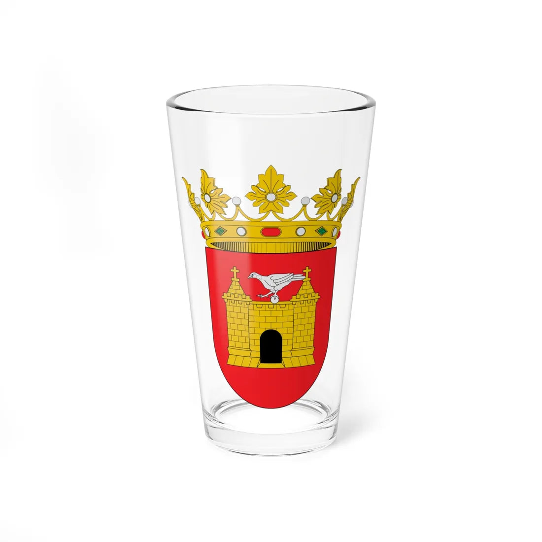 Escudo de Villafranca del Cid (Spain) (Coat of Arms) Pint Glass 16oz 16oz - Go Mug Yourself