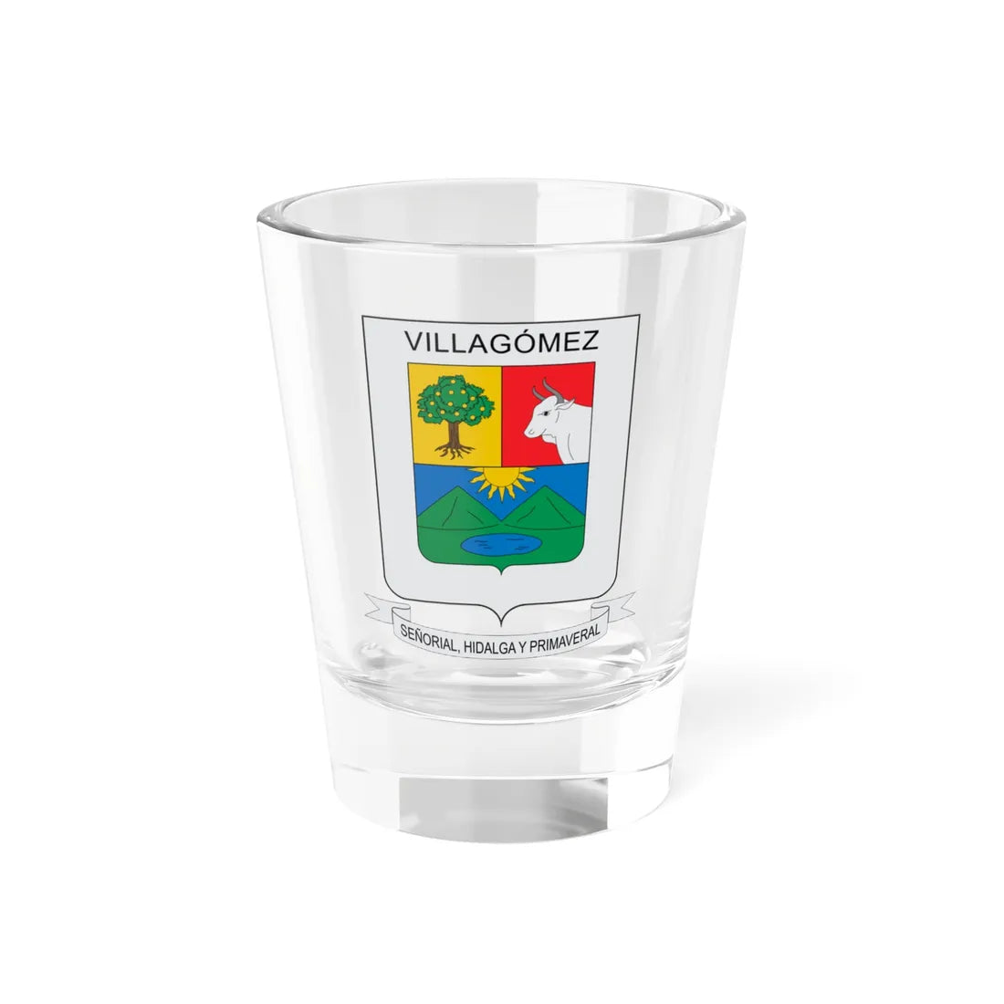 Escudo de Villagomez (Colombia) (Coat of Arms) Shot Glass 1.5oz 1.5oz - Go Mug Yourself