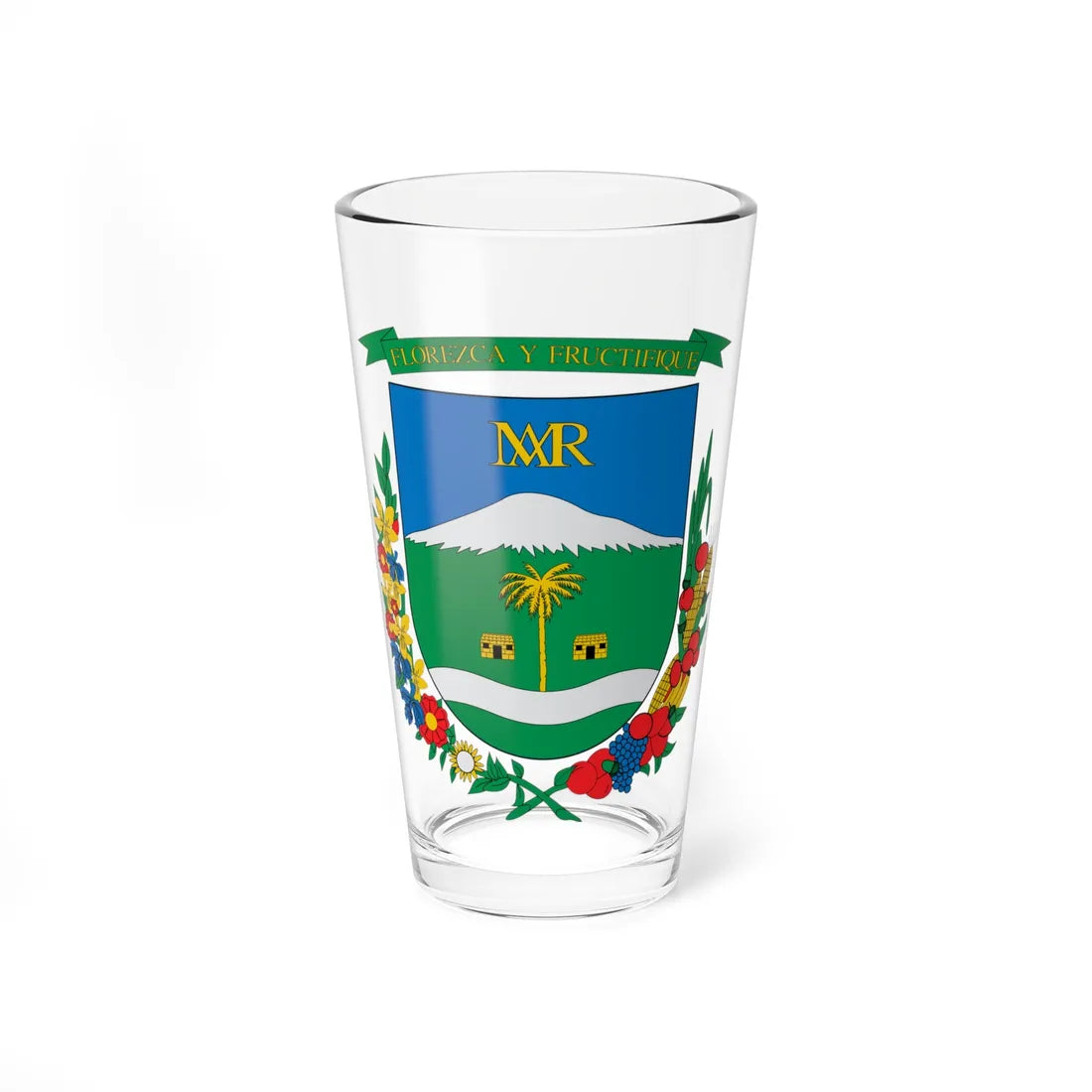 Escudo de Villamaria Caldas (Colombia) (Coat of Arms) Pint Glass 16oz 16oz - Go Mug Yourself