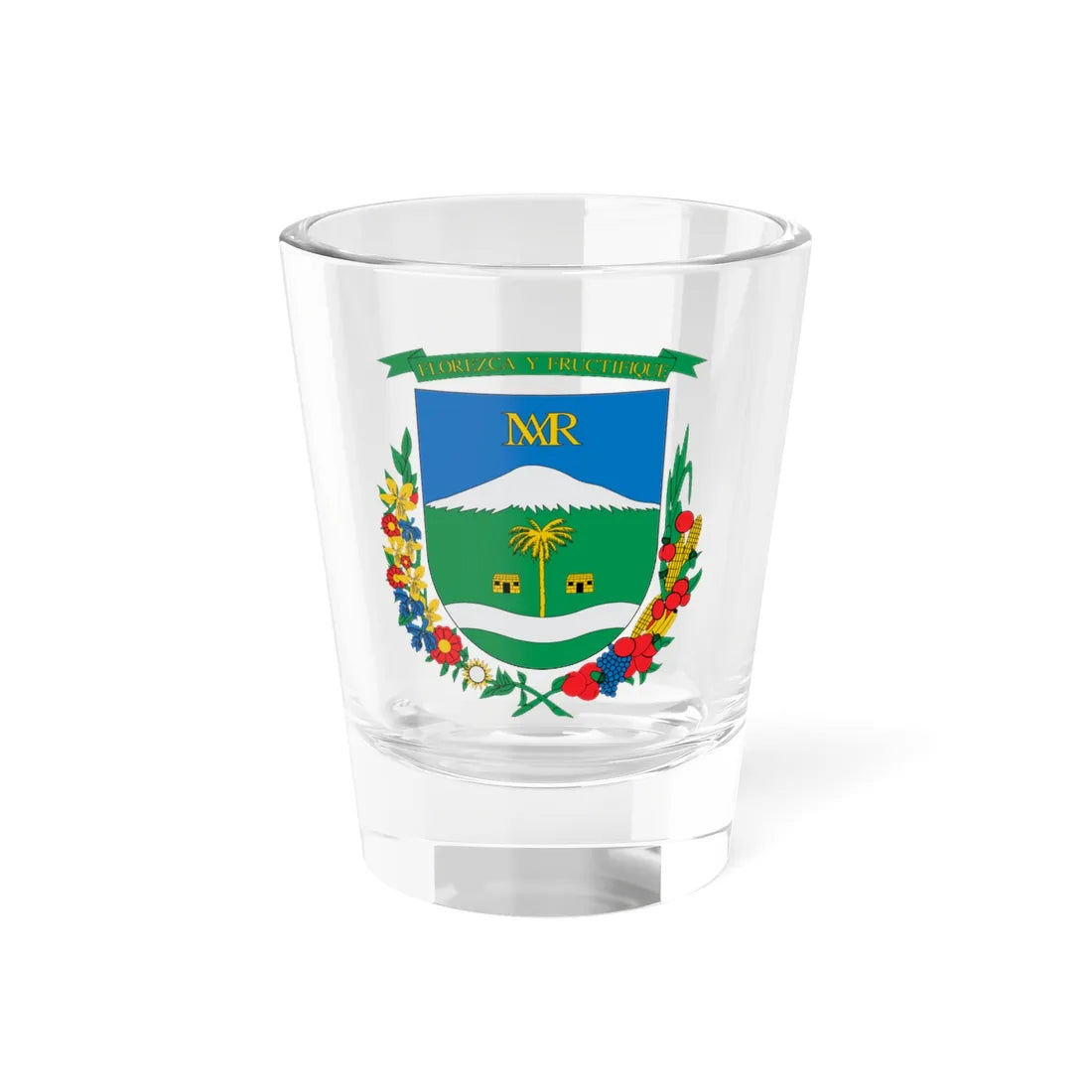 Escudo de Villamaria Caldas (Colombia) (Coat of Arms) Shot Glass 1.5oz 1.5oz - Go Mug Yourself