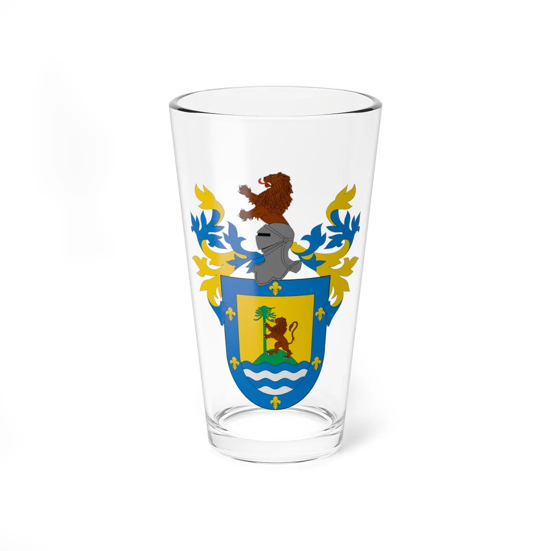 Escudo de Villarrica (Chile) (Coat of Arms) Pint Glass 16oz 16oz - Go Mug Yourself