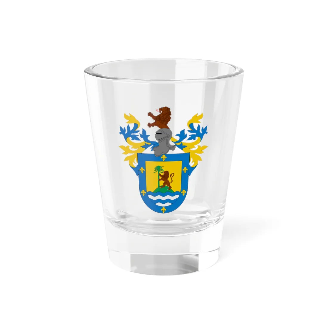 Escudo de Villarrica (Chile) (Coat of Arms) Shot Glass 1.5oz 1.5oz - Go Mug Yourself