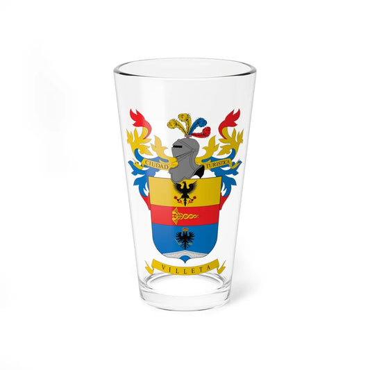 Escudo de Villeta Cundinamarca (Colombia) (Coat of Arms) Pint Glass 16oz 16oz - Go Mug Yourself