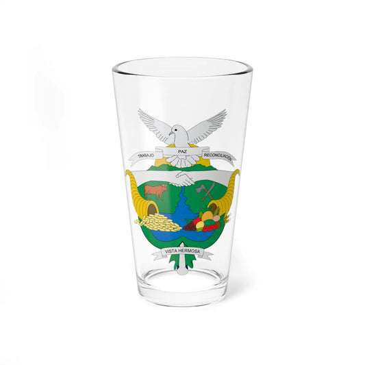Escudo de Vista Hermosa Meta (Colombia) (Coat of Arms) Pint Glass 16oz 16oz - Go Mug Yourself