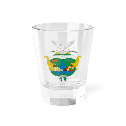Escudo de Vista Hermosa Meta (Colombia) (Coat of Arms) Shot Glass 1.5oz 1.5oz - Go Mug Yourself