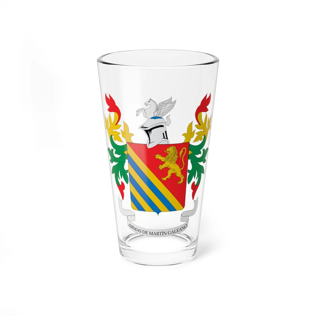 Escudo de Vélez Santander (Colombia) (Coat of Arms) Pint Glass 16oz 16oz - Go Mug Yourself