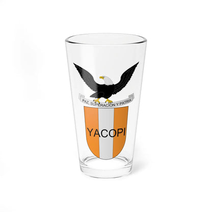 Escudo de Yacopi (Colombia) (Coat of Arms) Pint Glass 16oz 16oz - Go Mug Yourself