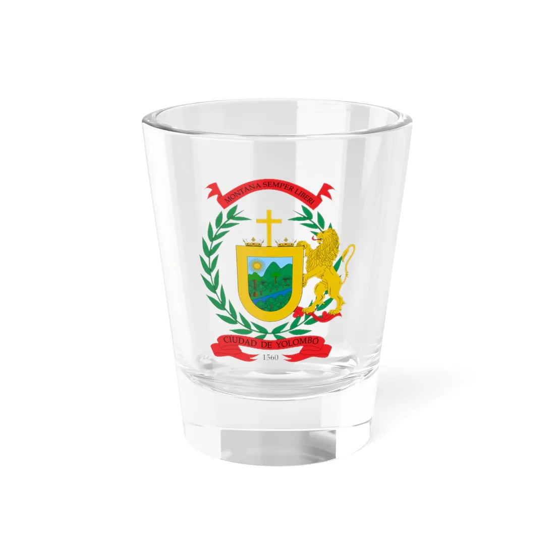 Escudo de Yolombó (Colombia) (Coat of Arms) Shot Glass 1.5oz 1.5oz - Go Mug Yourself