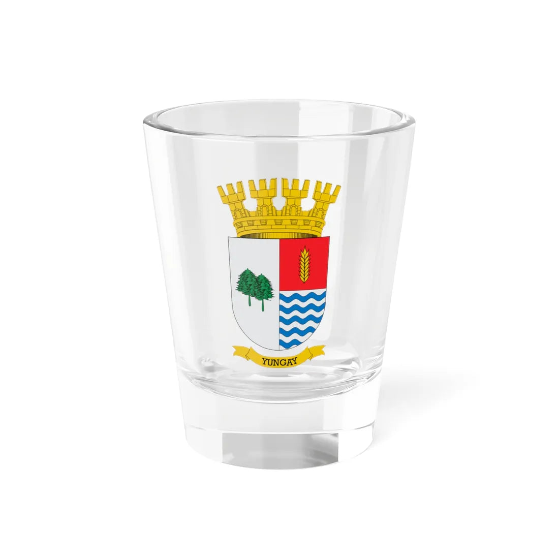 Escudo de Yungay (Chile) (Coat of Arms) Shot Glass 1.5oz 1.5oz - Go Mug Yourself