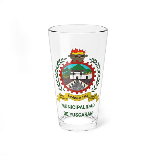 Escudo de Yuscaran (Honduras) (Coat of Arms) Pint Glass 16oz 16oz - Go Mug Yourself