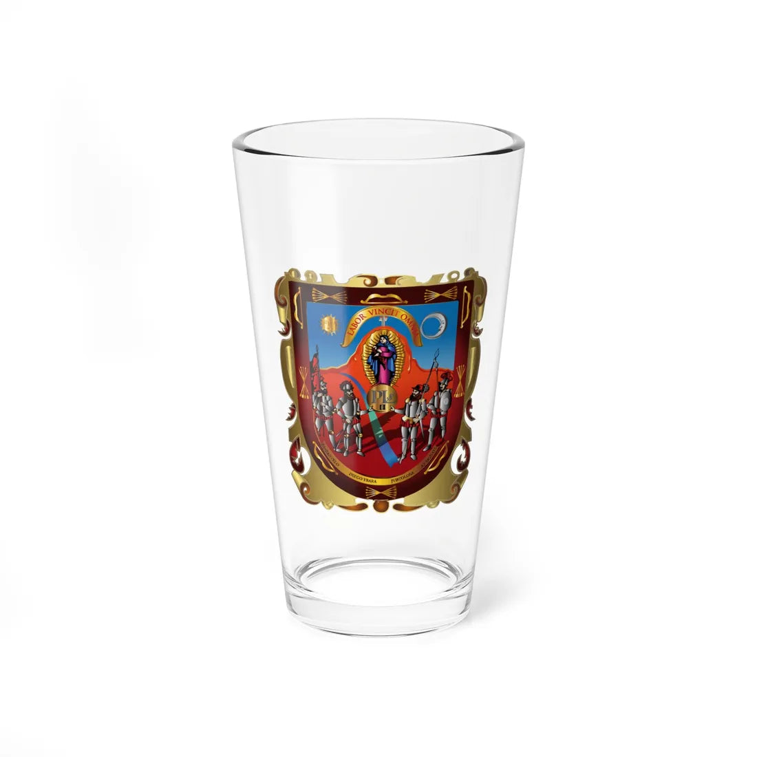 Escudo de Zacatecas (Costa Rica) (Coat of Arms) Pint Glass 16oz 16oz - Go Mug Yourself