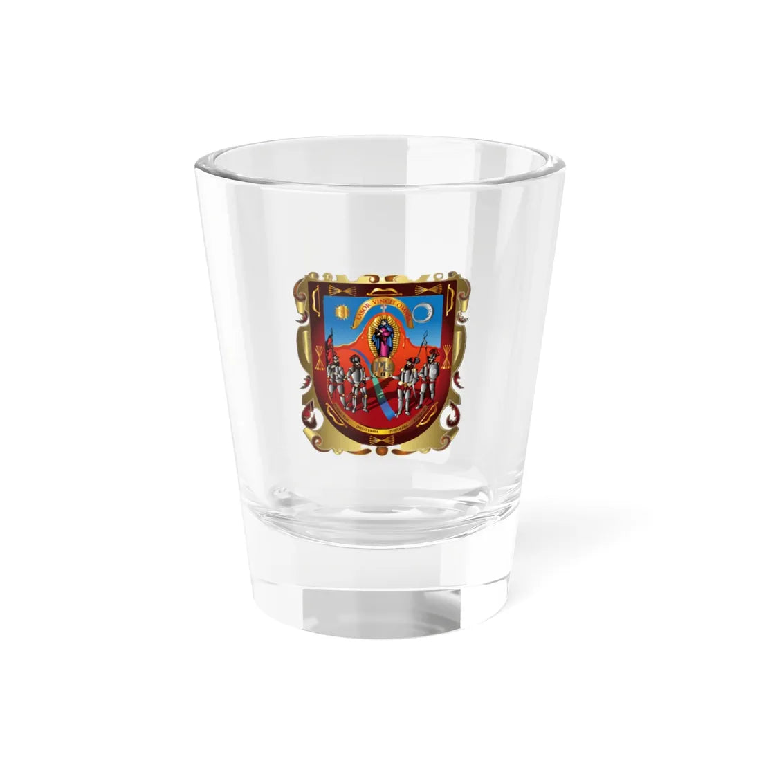 Escudo de Zacatecas (Costa Rica) (Coat of Arms) Shot Glass 1.5oz 1.5oz - Go Mug Yourself