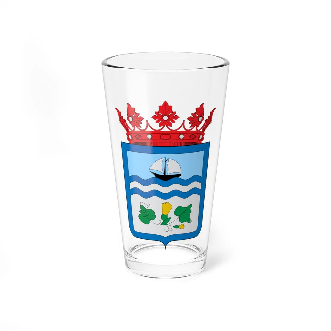Escudo de Zapallar (Chile) (Coat of Arms) Pint Glass 16oz 16oz - Go Mug Yourself
