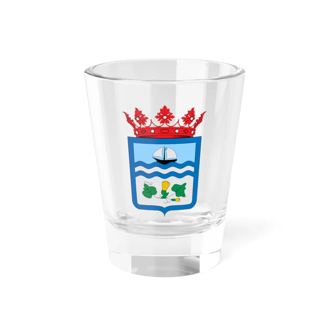 Escudo de Zapallar (Chile) (Coat of Arms) Shot Glass 1.5oz 1.5oz - Go Mug Yourself