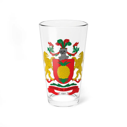 Escudo de Zaragoza Antioquia (Colombia) (Coat of Arms) Pint Glass 16oz 16oz - Go Mug Yourself