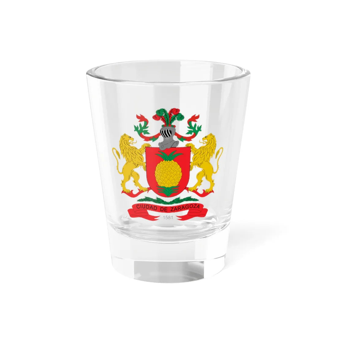 Escudo de Zaragoza Antioquia (Colombia) (Coat of Arms) Shot Glass 1.5oz 1.5oz - Go Mug Yourself