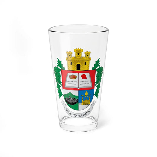 Escudo de Zipaquira (Colombia) (Coat of Arms) Pint Glass 16oz 16oz - Go Mug Yourself