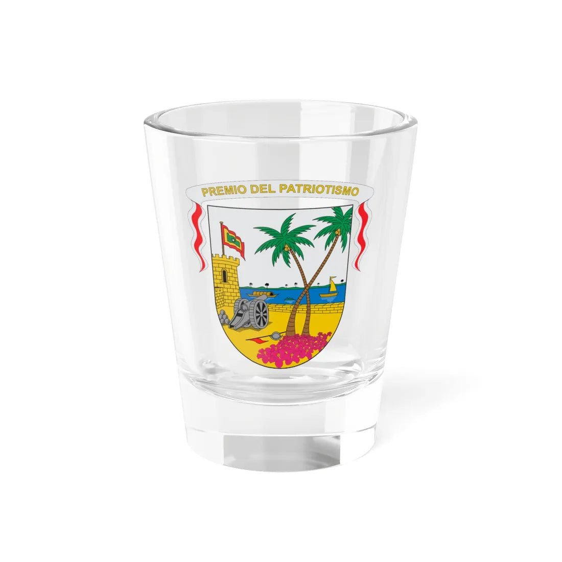 Escudo del Atlántico (Colombia) (Coat of Arms) Shot Glass 1.5oz 1.5oz - Go Mug Yourself