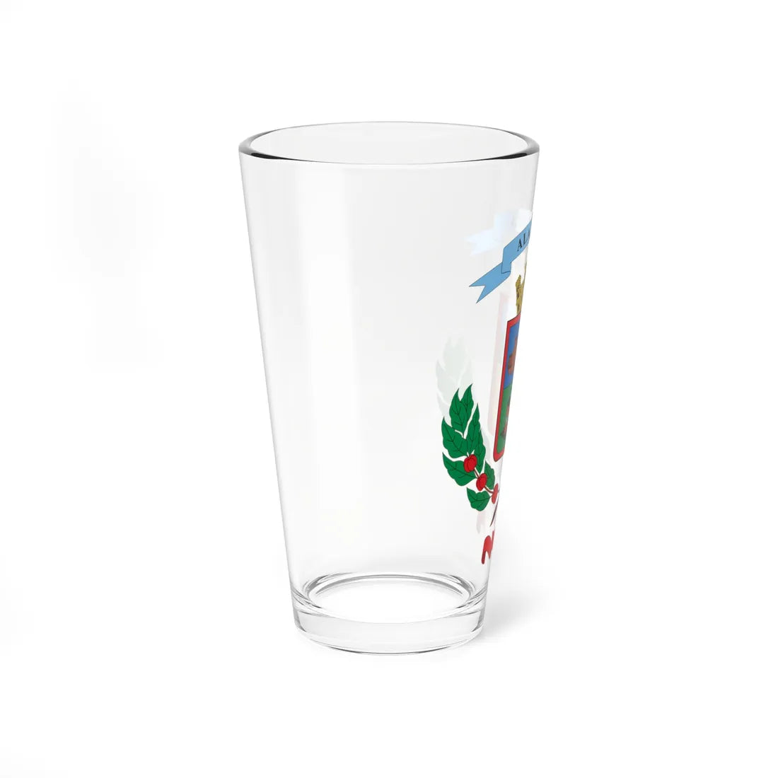 Escudo del cantón de Alajuelita (Costa Rica) (Coat of Arms) Pint Glass 16oz - Go Mug Yourself