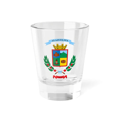 Escudo del cantón de Alajuelita (Costa Rica) (Coat of Arms) Shot Glass 1.5oz 1.5oz - Go Mug Yourself