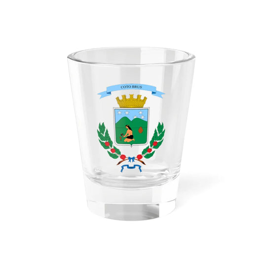 Escudo del Cantón de Coto Brus (Costa Rica) (Coat of Arms) Shot Glass 1.5oz 1.5oz - Go Mug Yourself