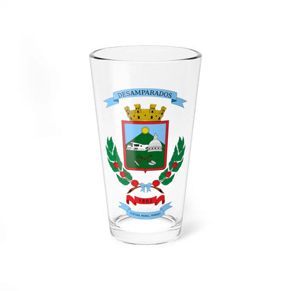 Escudo del cantón de Desamparados (Costa Rica) (Coat of Arms) Pint Glass 16oz 16oz - Go Mug Yourself