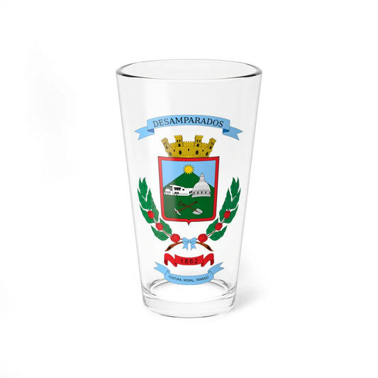 Escudo del cantón de Desamparados (Costa Rica) (Coat of Arms) Pint Glass 16oz 16oz - Go Mug Yourself