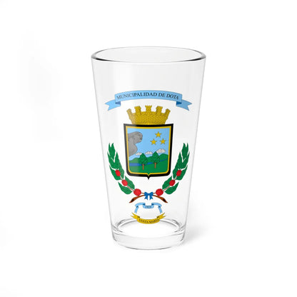 Escudo del Cantón de Dota (Costa Rica) (Coat of Arms) Pint Glass 16oz 16oz - Go Mug Yourself