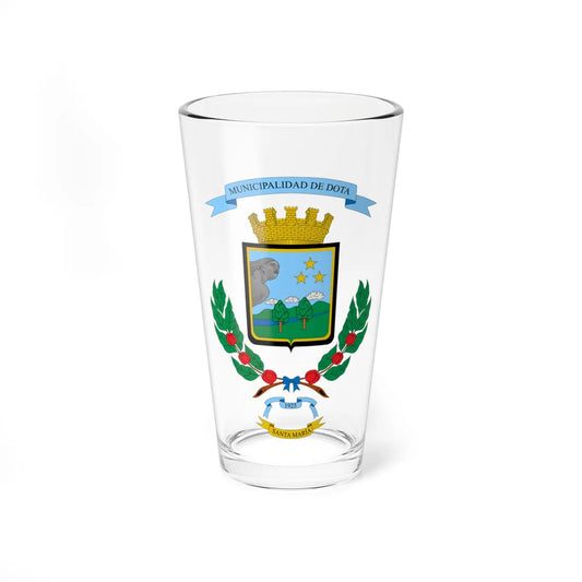 Escudo del Cantón de Dota (Costa Rica) (Coat of Arms) Pint Glass 16oz 16oz - Go Mug Yourself