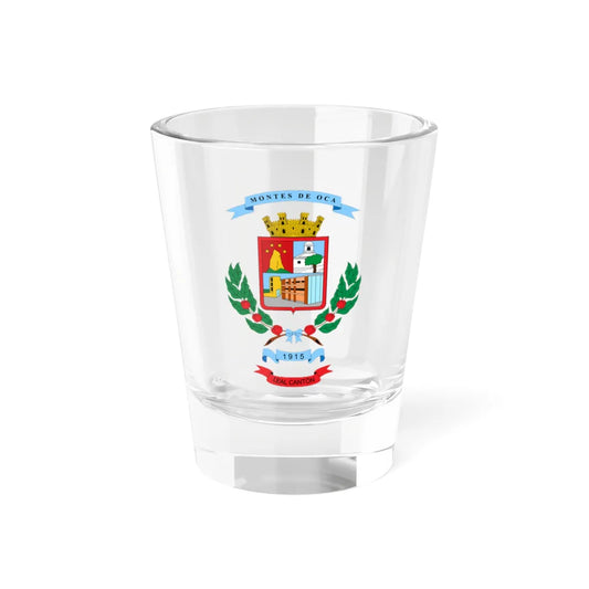 Escudo del cantón de Montes de Oca (Costa Rica) (Coat of Arms) Shot Glass 1.5oz 1.5oz - Go Mug Yourself