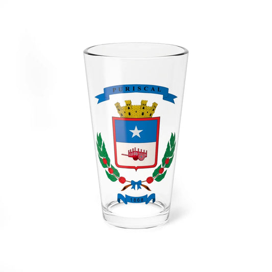Escudo del cantón de Puriscal (Costa Rica) (Coat of Arms) Pint Glass 16oz 16oz - Go Mug Yourself