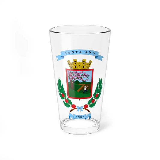 Escudo del cantón de Santa Ana (Costa Rica) (Coat of Arms) Pint Glass 16oz 16oz - Go Mug Yourself