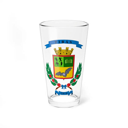 Escudo del cantón de Tibás (Costa Rica) (Coat of Arms) Pint Glass 16oz 16oz - Go Mug Yourself