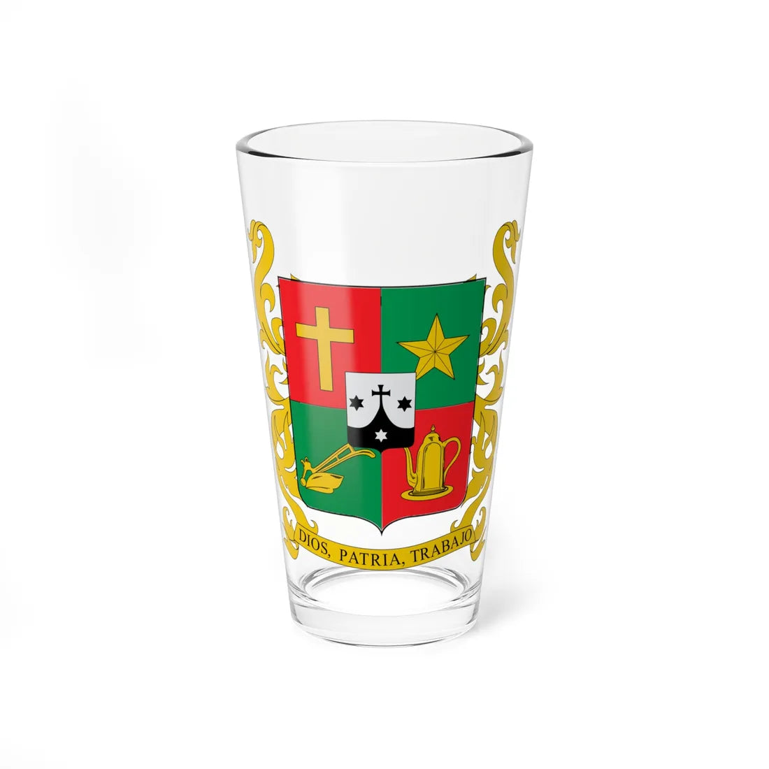 Escudo del Carmen de Viboral (Colombia) (Coat of Arms) Pint Glass 16oz 16oz - Go Mug Yourself