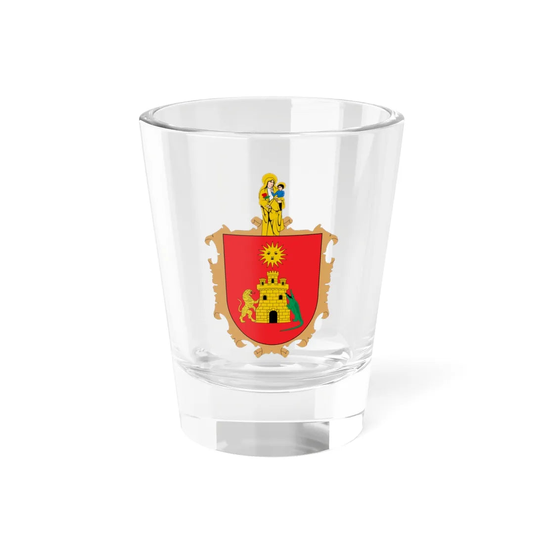 Escudo del Chocó (Colombia) (Coat of Arms) Shot Glass 1.5oz 1.5oz - Go Mug Yourself