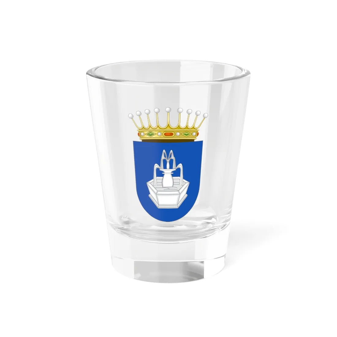 Escudo del Condado de Fuente Roja (Spain) (Coat of Arms) Shot Glass 1.5oz 1.5oz - Go Mug Yourself