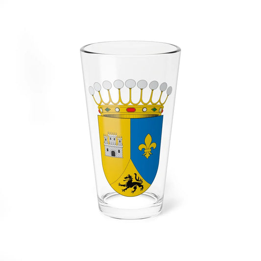 Escudo del Condado de Guadalupe del Peñasco (Costa Rica) (Coat of Arms) Pint Glass 16oz 16oz - Go Mug Yourself