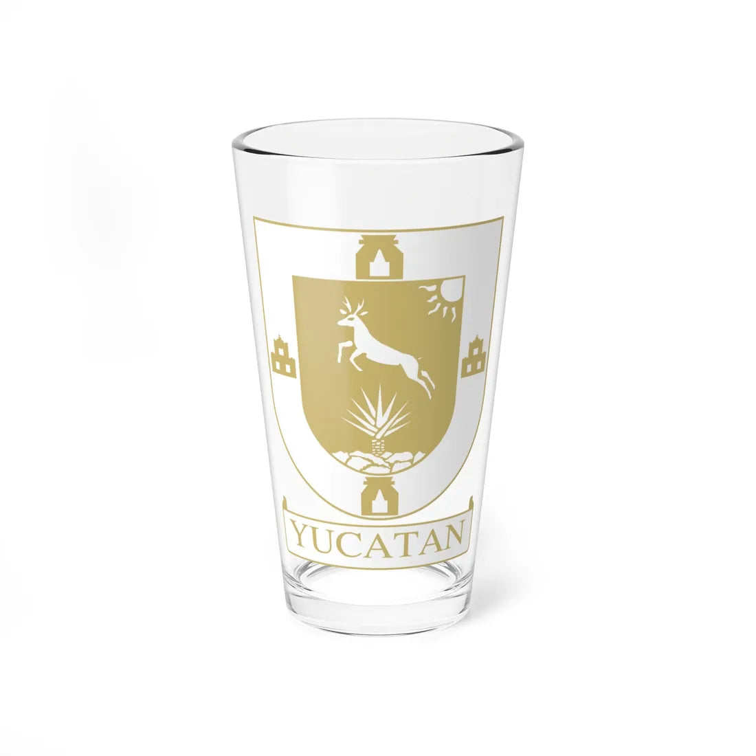Escudo del Congreso de Yucatán (Mexico) (Coat of Arms) Pint Glass 16oz 16oz - Go Mug Yourself
