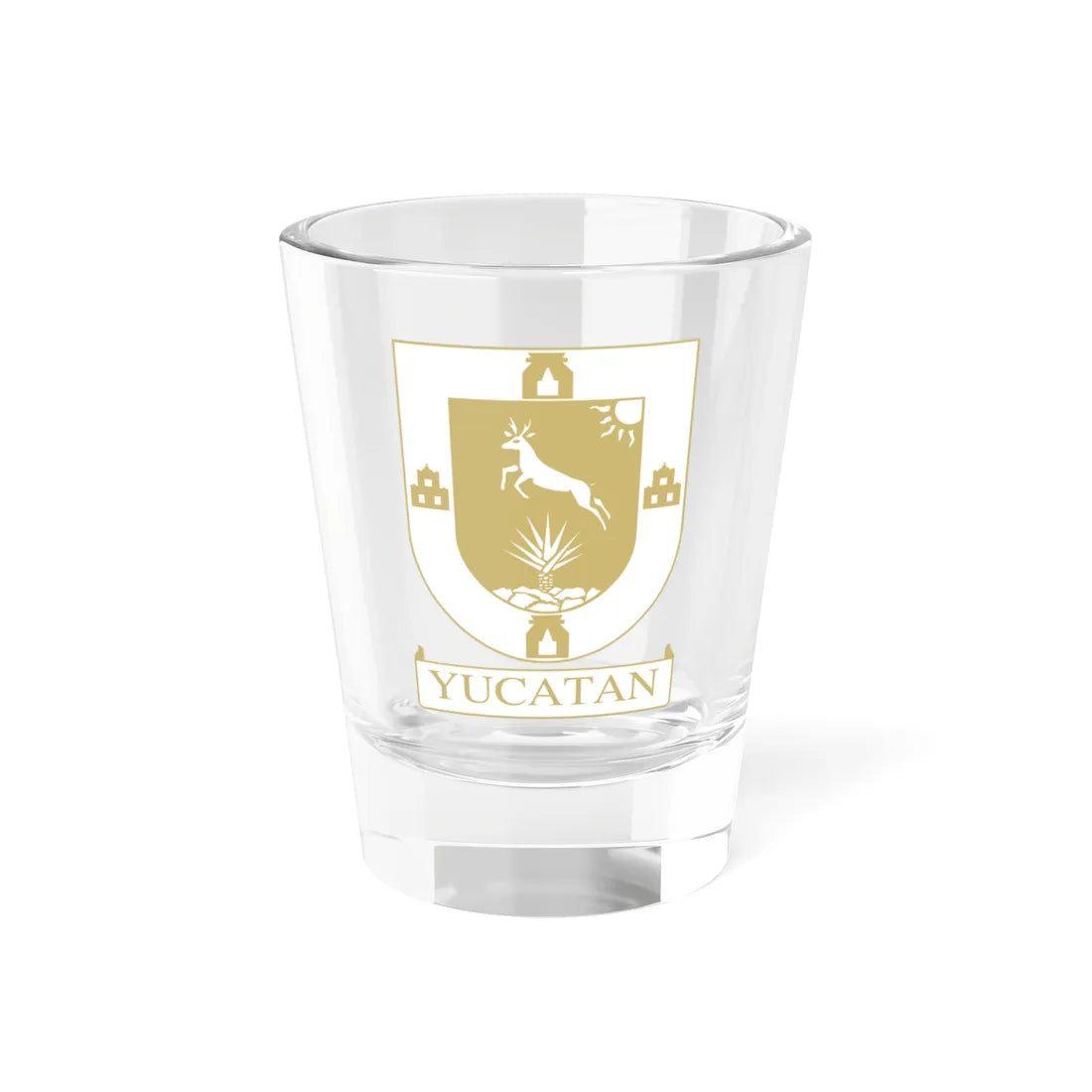 Escudo del Congreso de Yucatán (Mexico) (Coat of Arms) Shot Glass 1.5oz 1.5oz - Go Mug Yourself