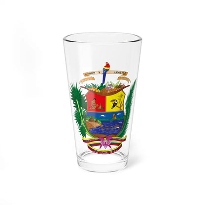 Escudo del Estado Amazonas (Venezuela) (Coat of Arms) Pint Glass 16oz 16oz - Go Mug Yourself