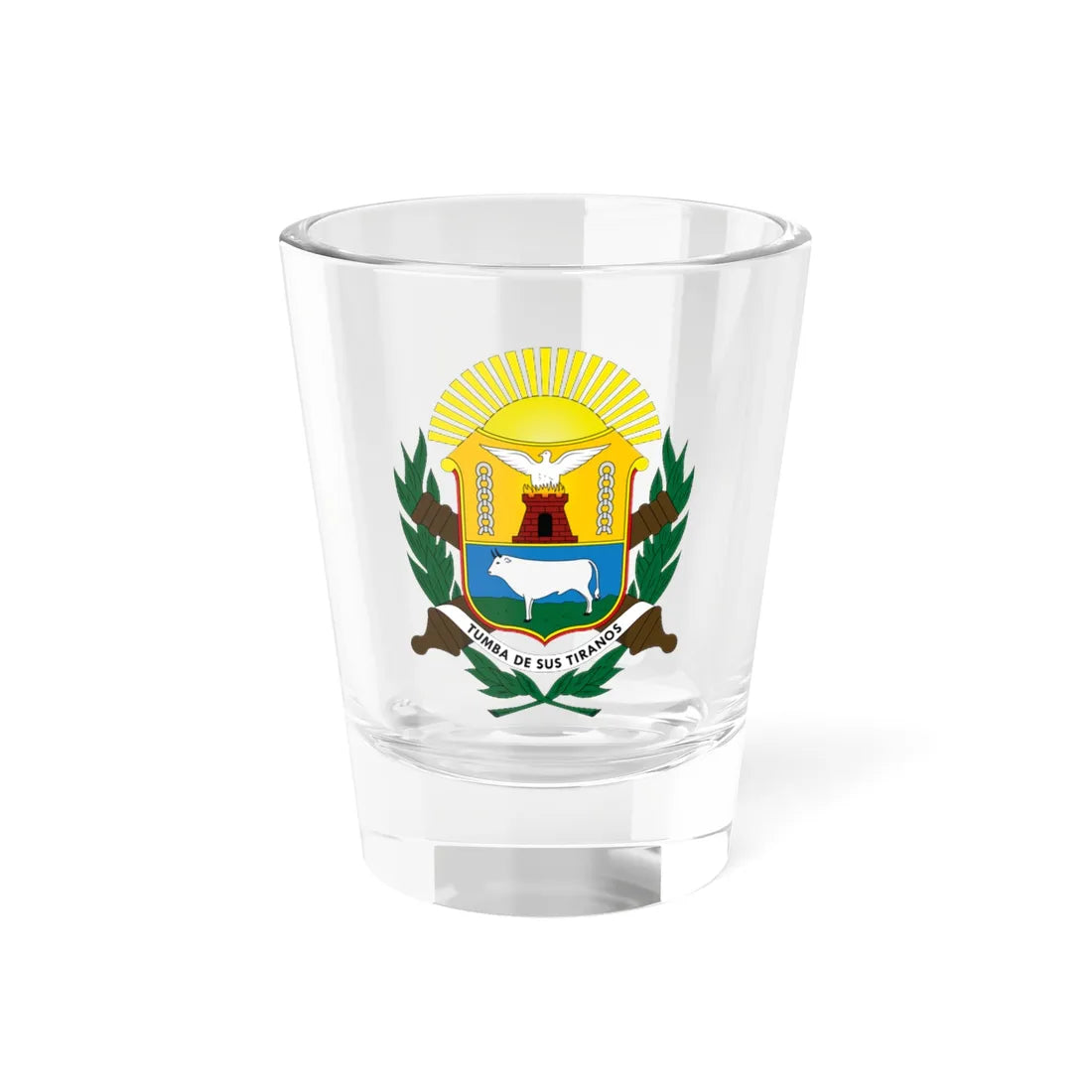 Escudo del Estado Anzoategui (Venezuela) (Coat of Arms) Shot Glass 1.5oz 1.5oz - Go Mug Yourself